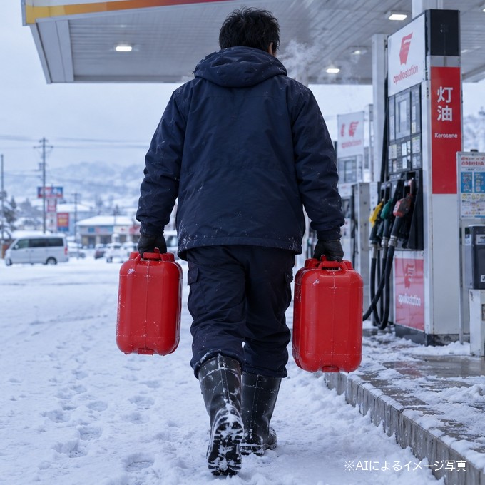 重いポリタンクを持たずに配達